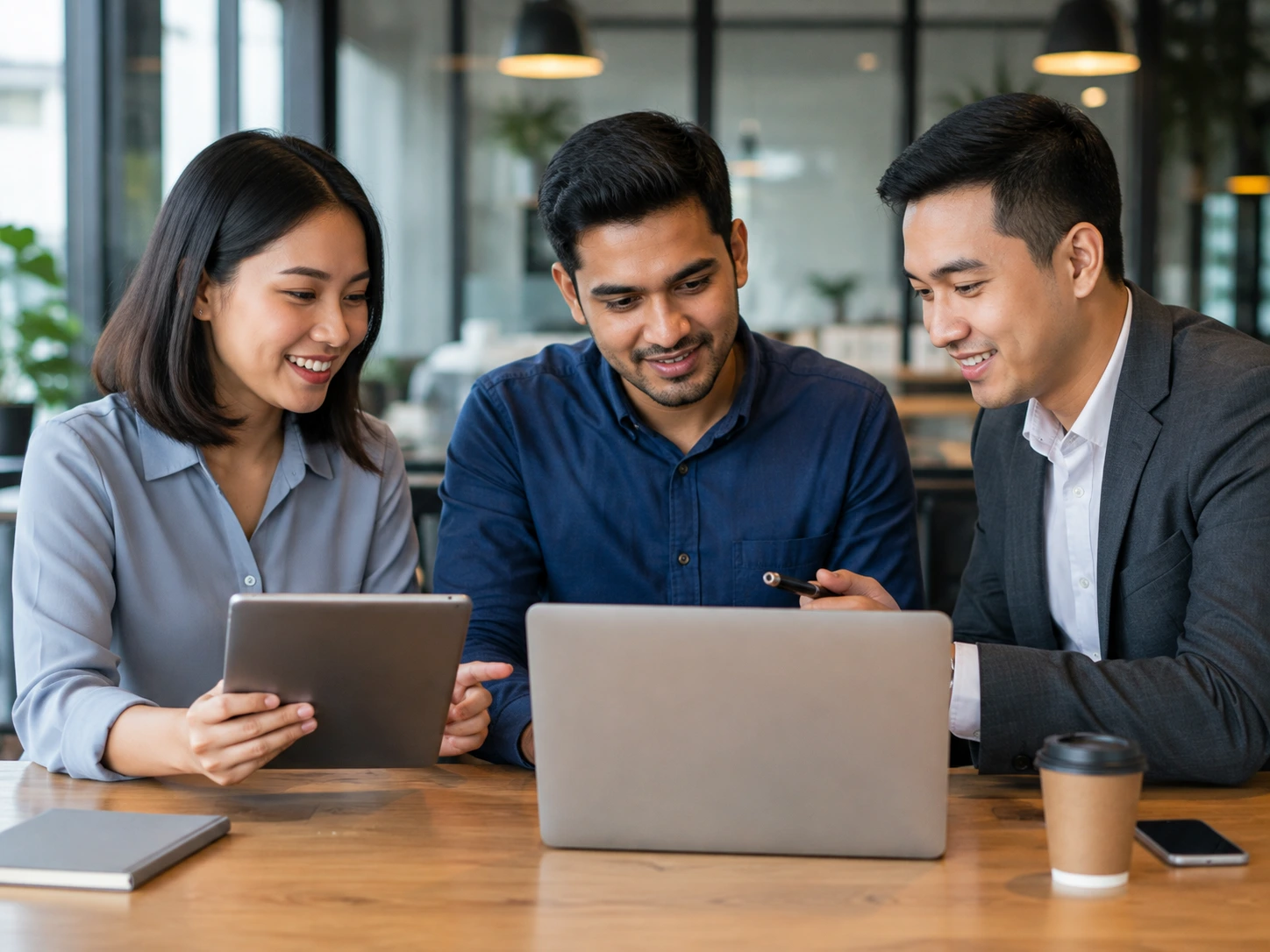 Tim dan pelanggan membahas solusi teknologi Juztech IT Solution